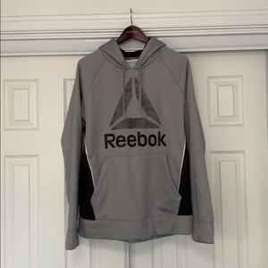 Reebok Mens size L Grey & Black Hoodie